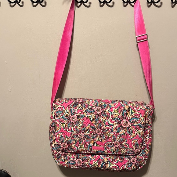 Vera Bradley Multicolor Floral Laptop Bag-SUNBURST FLORAL PATTERN - Picture 5 of 8